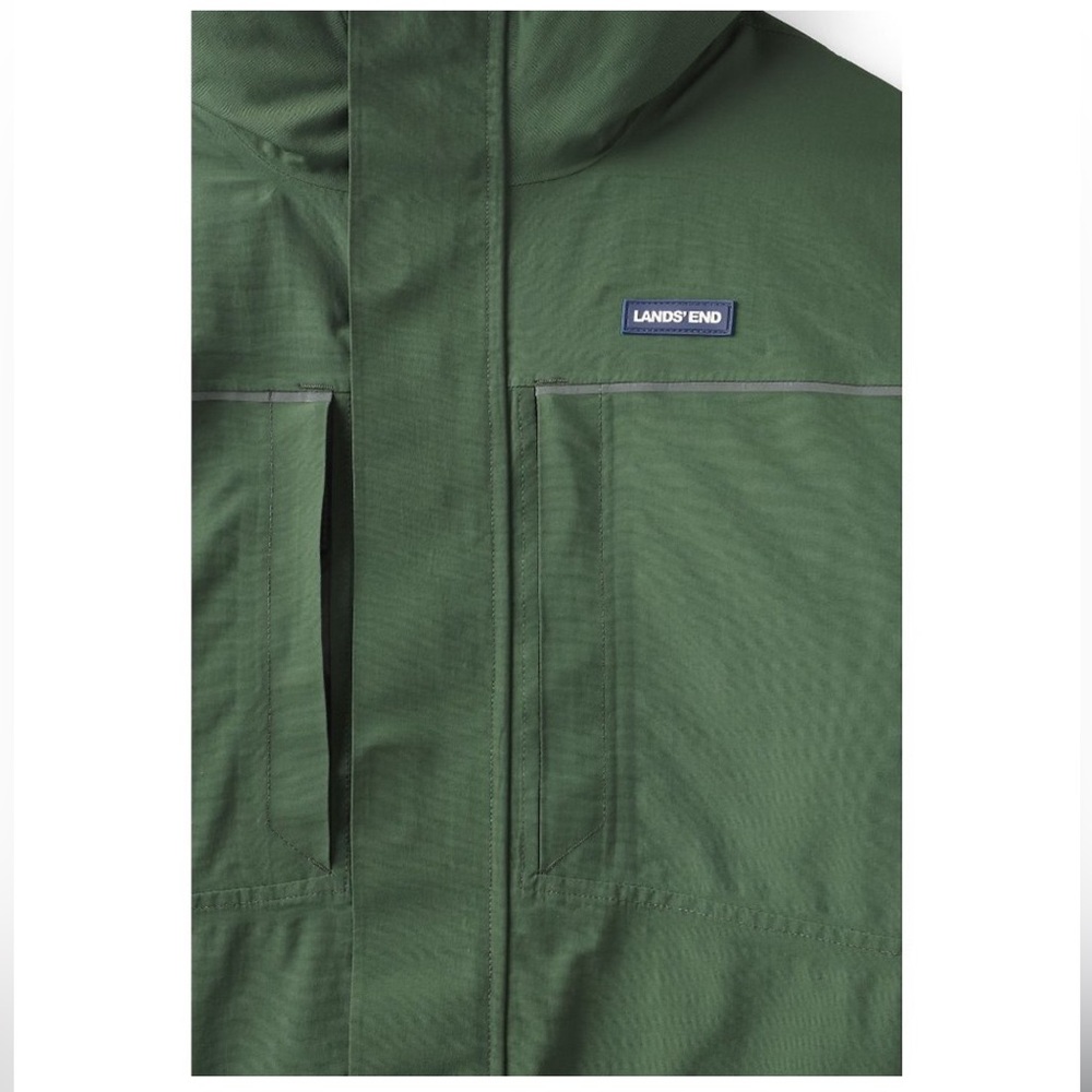 Men's Insulated Squall Parka Army Green Olive Coat Quilted Winter Rain Coat XL - Picture 2 of 16